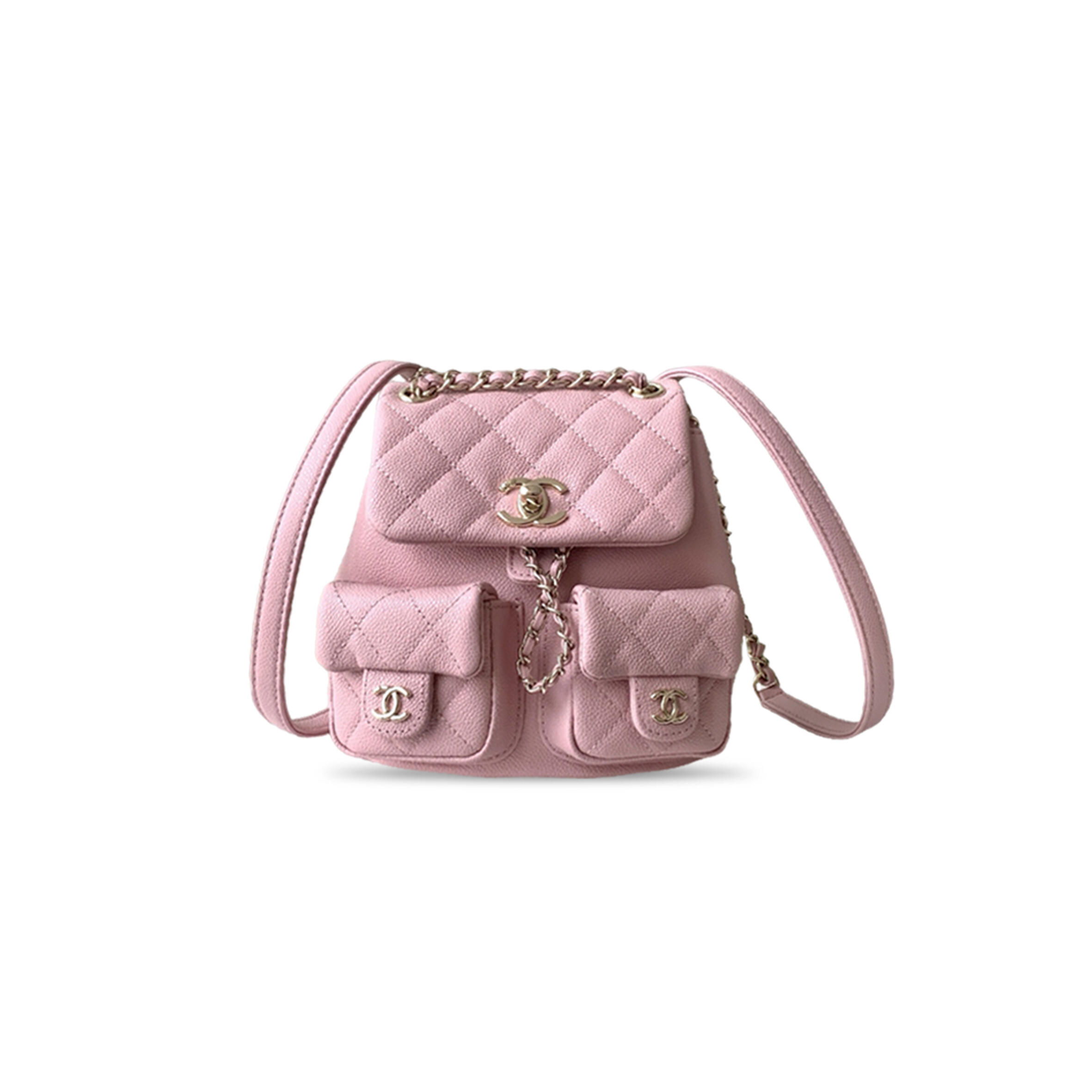 CHANEL SMALL DUMA BACKPACK PINK CALFSKIN AS3787 (17.5*16.5*10cm)